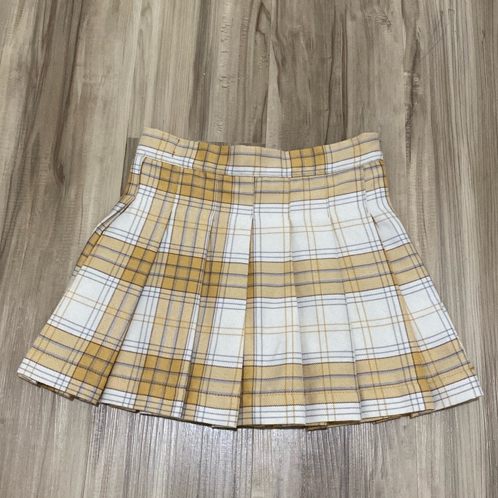 Jessica Simpson 4T plaid pleated skirt with adjustable waist & side zipper